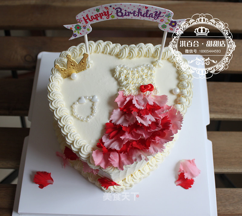 #aca烤明星大赛# Beautiful Flower Skirt Cake (the Preferred Style for Mother's Day) recipe