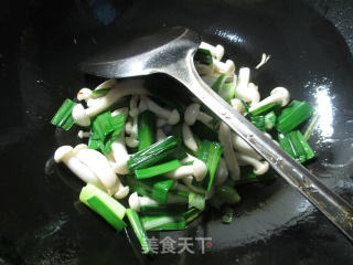 #trust of The Beauty# Stir-fried White Mushroom with Garlic and Ham recipe
