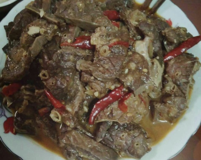 Spicy Pork Lung recipe