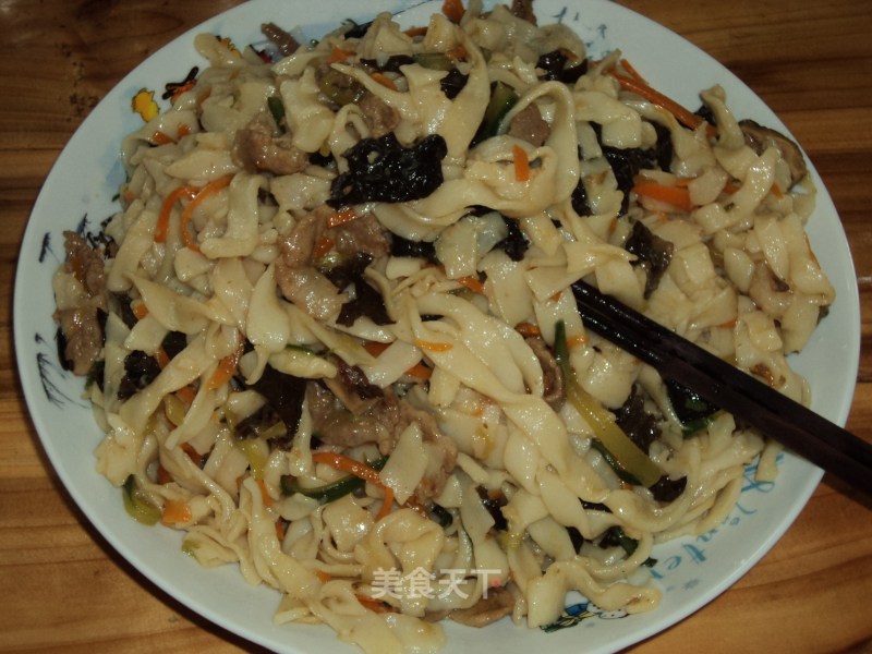 Stir-fried Hand Rolled Noodles recipe