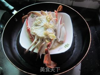 Steamed Egg Custard with Crab Noodles recipe