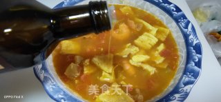 Tomato, Egg and Shrimp Soup recipe