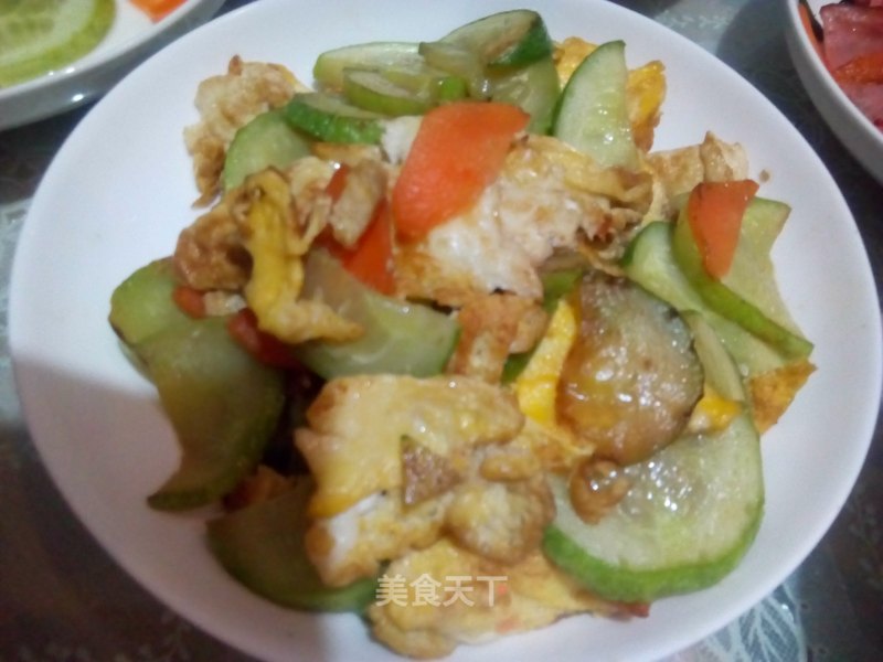 Fried Cucumber with Egg recipe