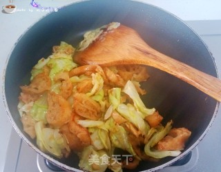 Fried Fried Dough Sticks with Cabbage recipe