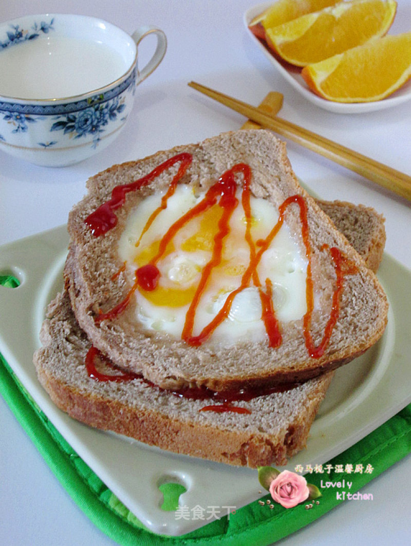 Chocolate Milk Toast Omelette recipe