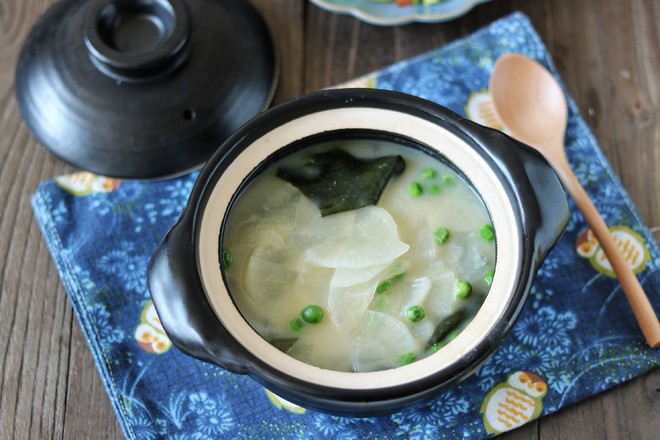 Pea and White Radish Miso Soup recipe