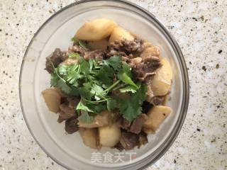 Stewed Beef Brisket with White Radish and Yam recipe