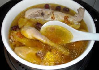 Steamed Chicken Soup with Cordyceps Flower recipe