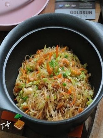 Broccoli and Shrimp Vermicelli in Claypot recipe