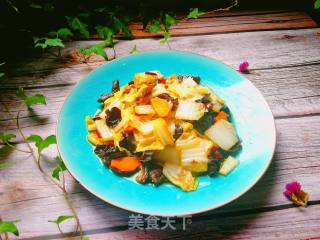 Stir Fried Fungus with Cabbage recipe