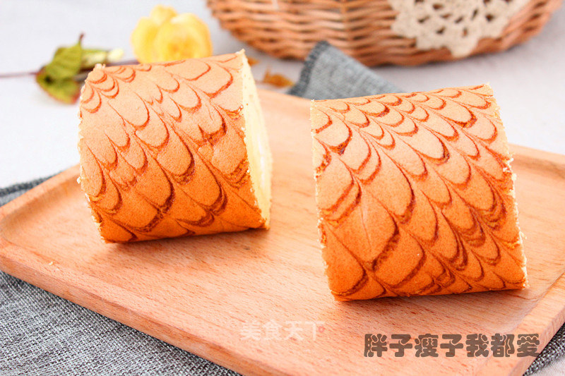 Chocolate Pattern Cake Roll recipe