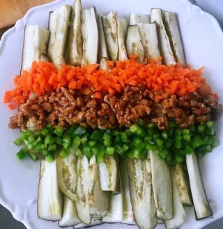 Rainbow Steamed Eggplant #蛋plant# recipe