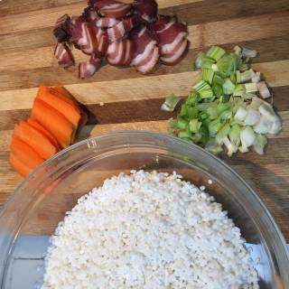 Bacon and Carrot Rice Casserole recipe