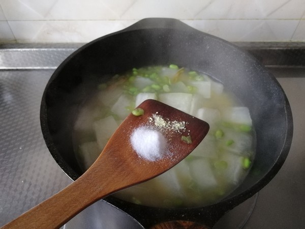 Winter Melon and Edamame Mustard Soup recipe