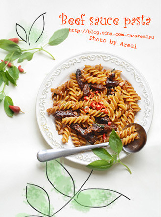 Pasta with Beef Sauce recipe