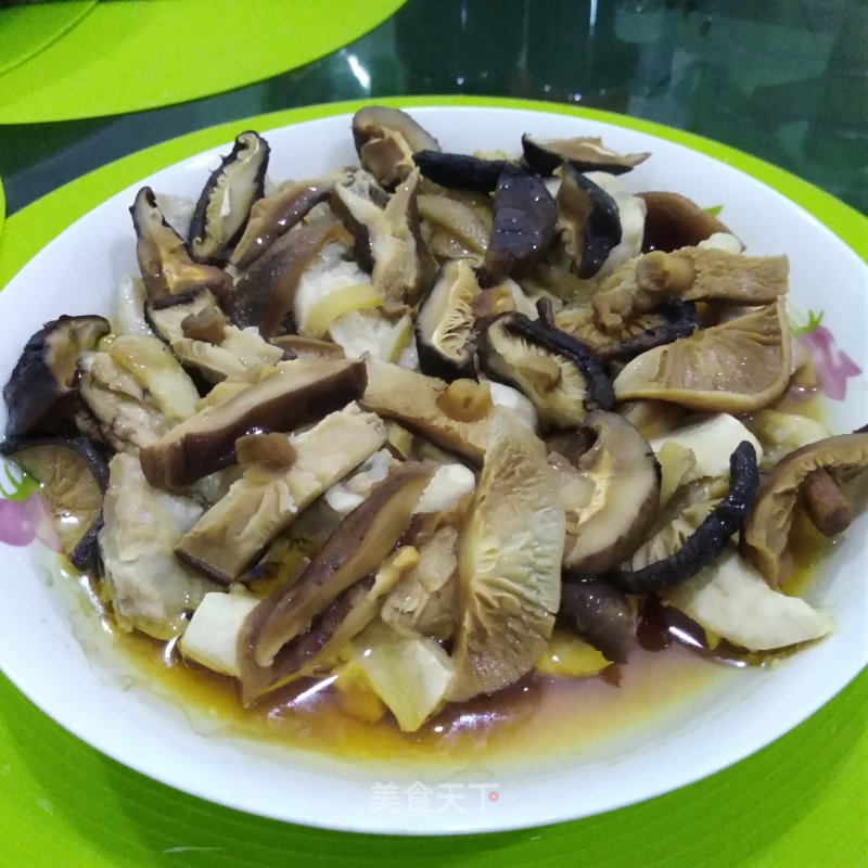 Steamed Chicken with Mushrooms recipe