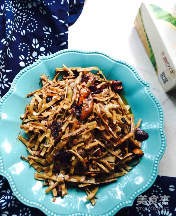 Stir-fried Dried Bamboo Shoots recipe