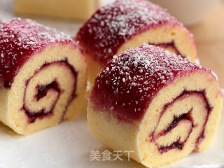 Blueberry Coconut Cake Roll recipe