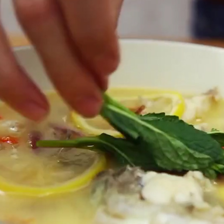 Sea Bass in Lemon Sour Soup recipe