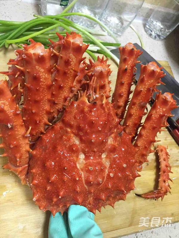 Spicy Fried King Crab recipe