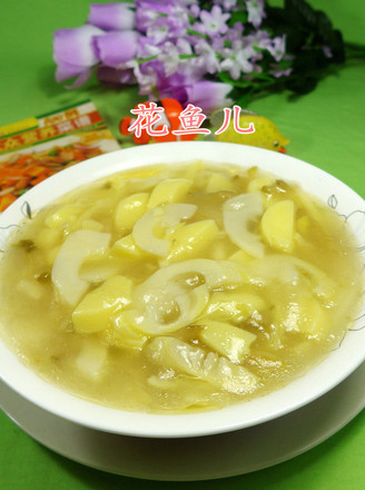 Pickled Mustard Tuber, Leishan, Cherry Jade Tofu Soup recipe