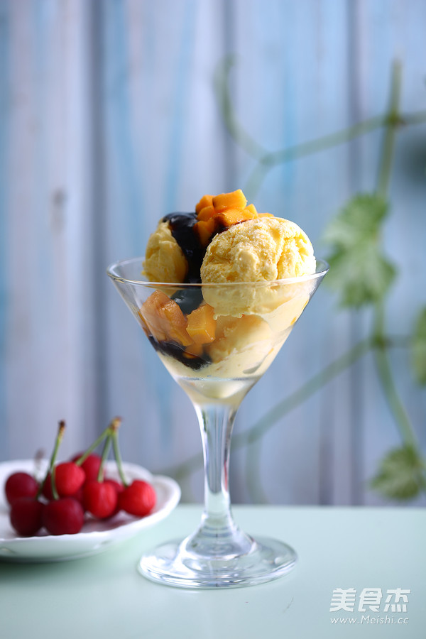 Black Garlic Mango Ice Cream recipe