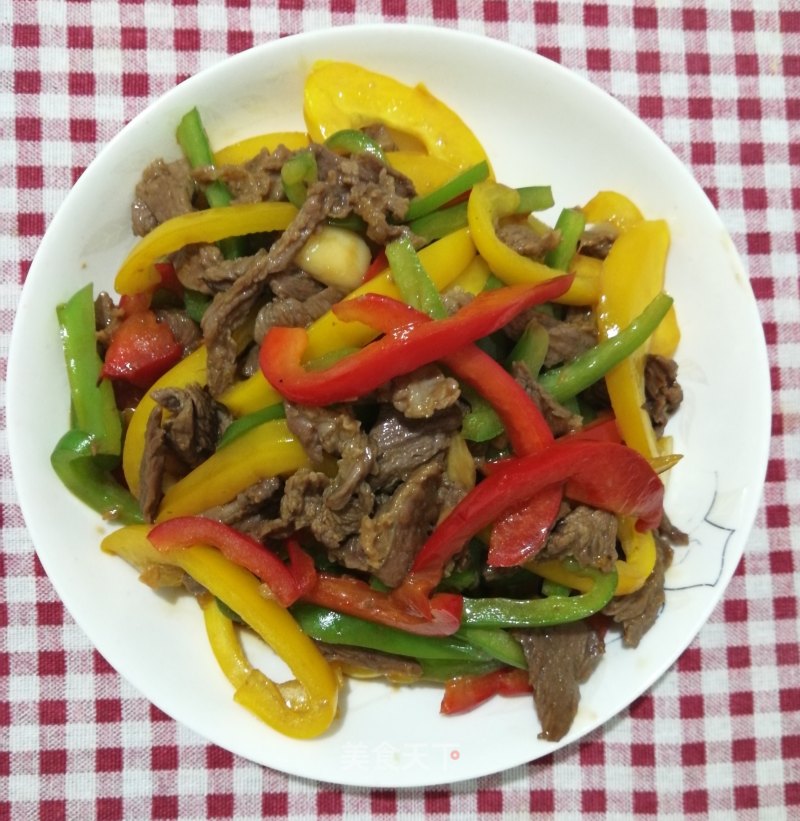 Stir-fried Beef with Bell Pepper recipe