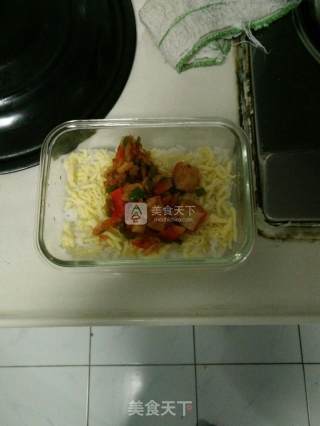 Microwave Cheese Baked Rice recipe