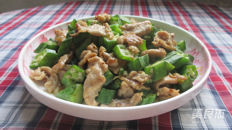 Fried Pork with Okra recipe