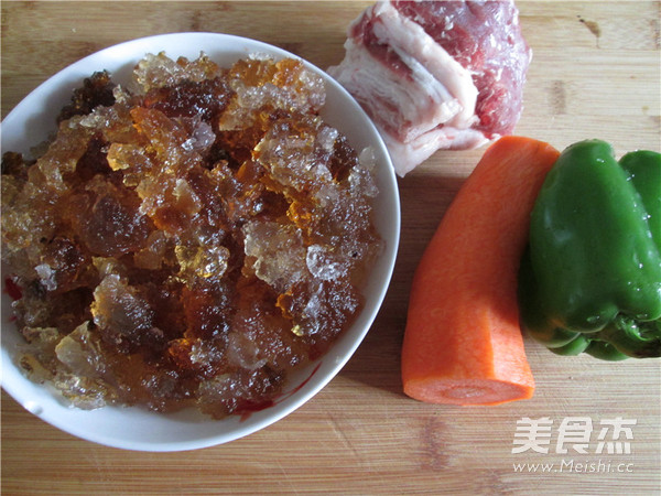 Stir-fried Pork Belly with Peach Gum recipe