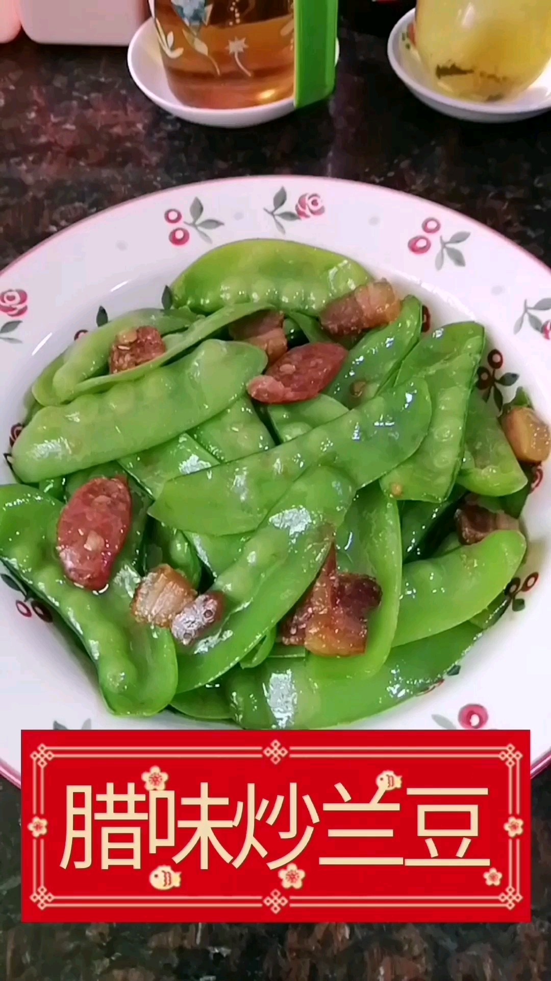 Stir-fried Lan Beans with Cured Meat recipe