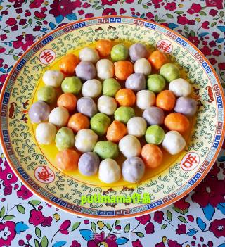 Colorful Vegetable Meatballs with Orange Sauce recipe