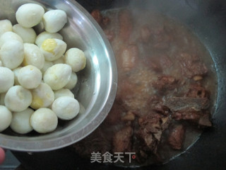 Braised Pork Ribs with Quail Eggs recipe