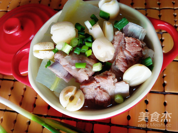 Lotus Seed and Winter Melon Pork Rib Soup recipe