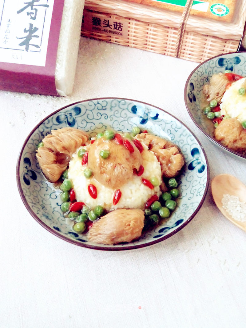 Hericium Mushroom Rice Topped recipe