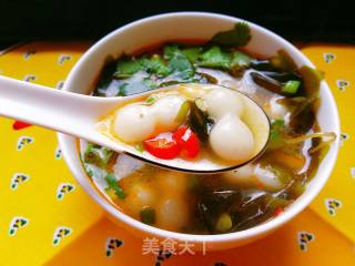 Spicy Wakame Rice Cake Soup recipe