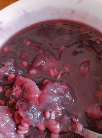 Purple Porridge with Red Beans, Barley and Banana recipe
