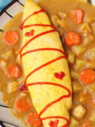 Curry Omelet Rice recipe