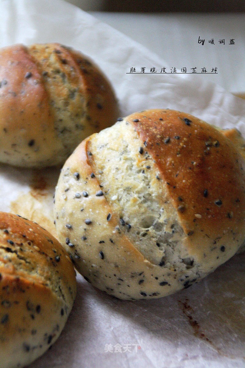 Knead-free Also Has A Good Taste: [germ Crispy French Sesame Ball] (with A Simple Cutting Knife)