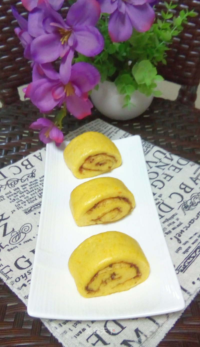Pumpkin Bean Paste Rolls