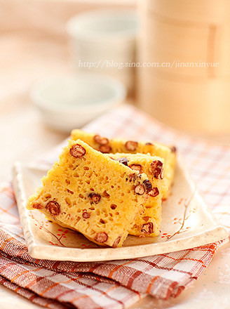 Corn and Red Bean Hair Cake recipe