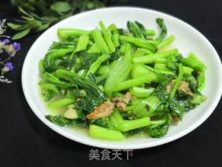 Stir-fried Choy Sum with Oil Dumpling recipe