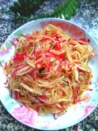 Carmine Shredded Radish in Cold Dressing recipe