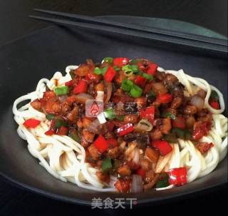 Double Pepper Meat Sauce Noodles recipe