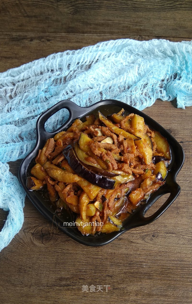 Stir-fried Shredded Pork with Eggplant recipe