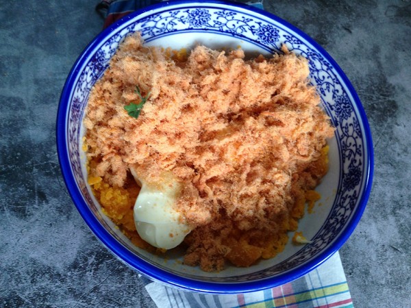 Wormwood Pork Floss and Egg Yolk Green Group recipe