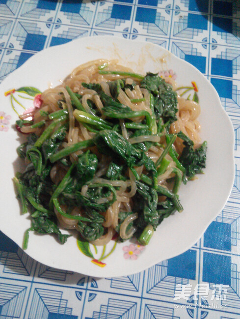 Spinach with Vermicelli recipe