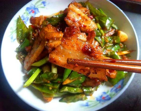 The Practice of Twice-cooked Pork with Green Pepper recipe