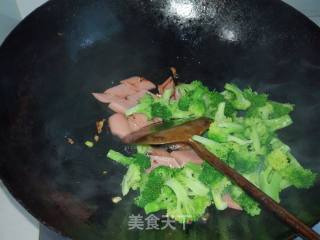 #下饭菜#ham Broccoli recipe