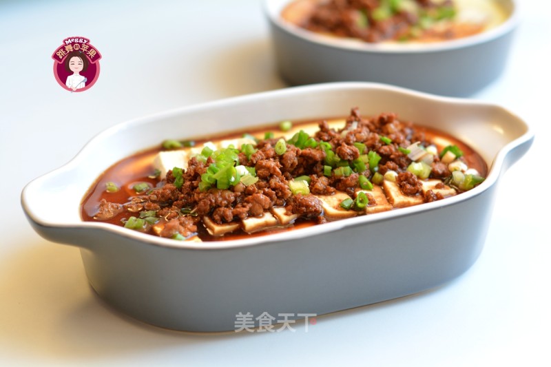 Steamed Egg Tofu with Minced Meat recipe